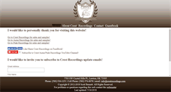 Desktop Screenshot of crestrecordings.com