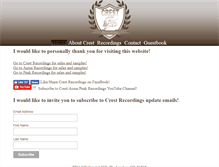 Tablet Screenshot of crestrecordings.com